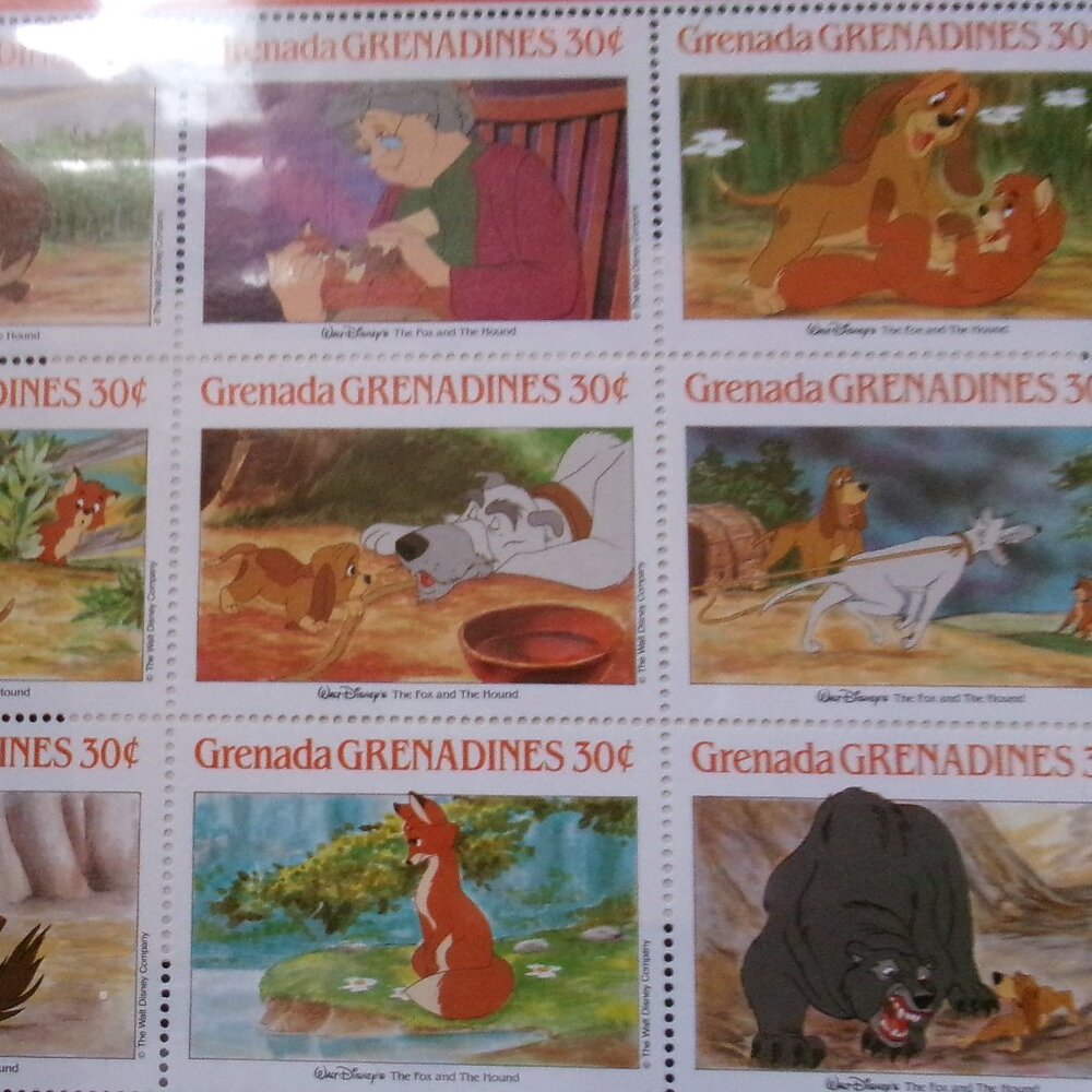 NEW Disney Grenada Animal Stories and Classic Fairy Tales Large Stamps - Picture 16 of 16